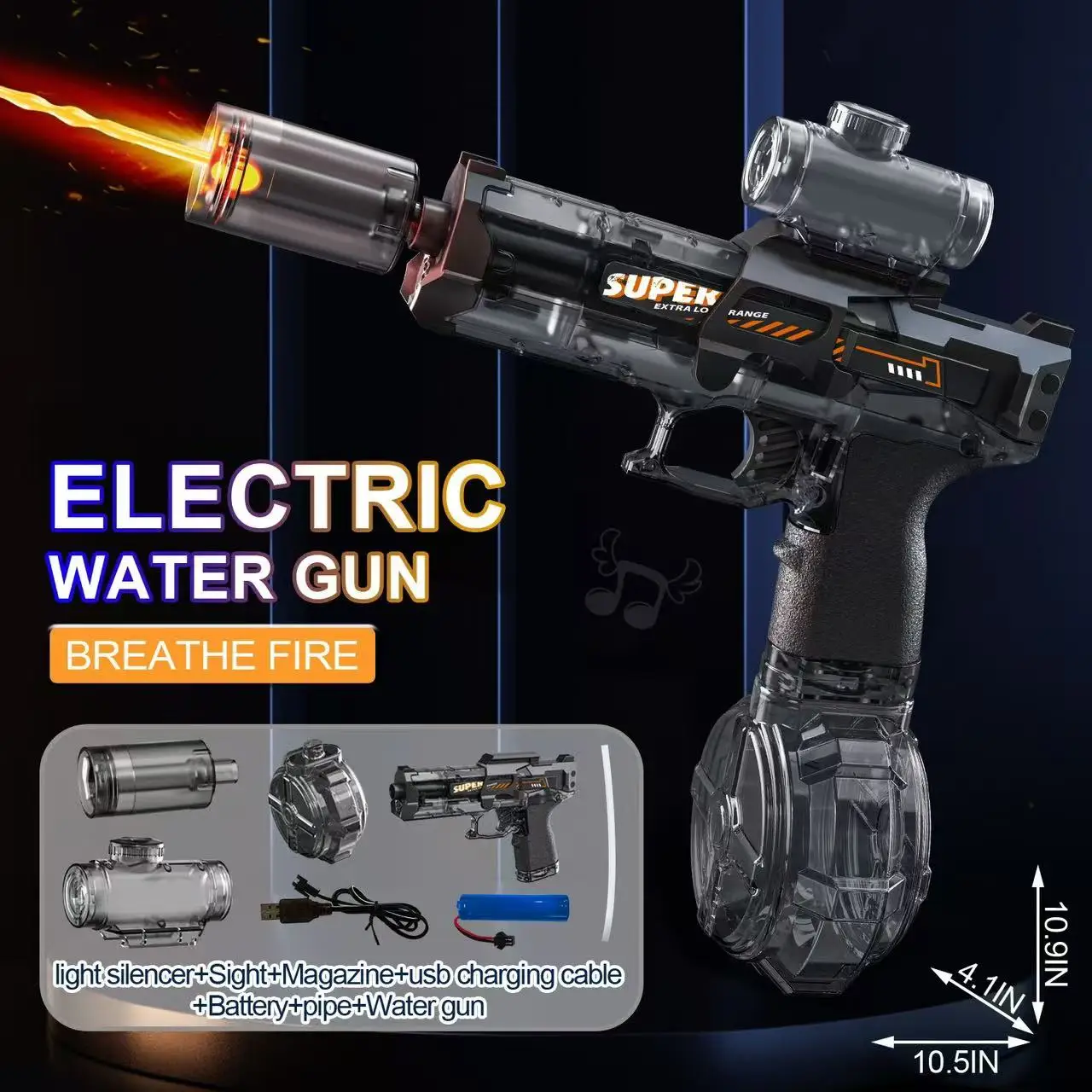 Fully Automatic Electric Water Gun with LED Lights thumbnail 7
