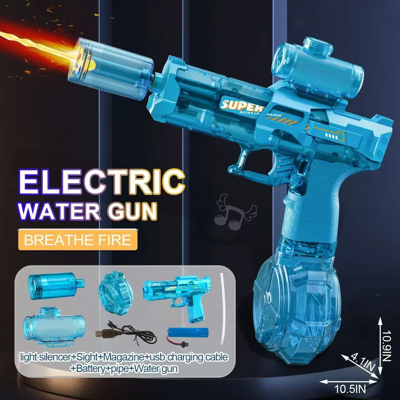 Fully Automatic Electric Water Gun with LED Lights thumbnail 8