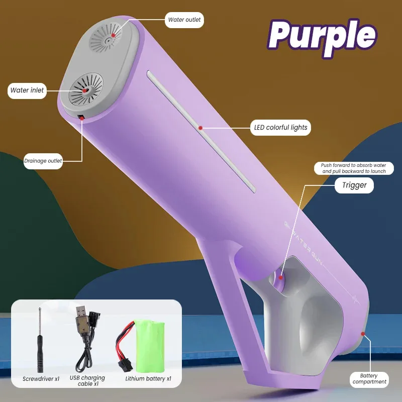 Powerful Automatic Water Gun with LED & Auto Water Absorption thumbnail 7