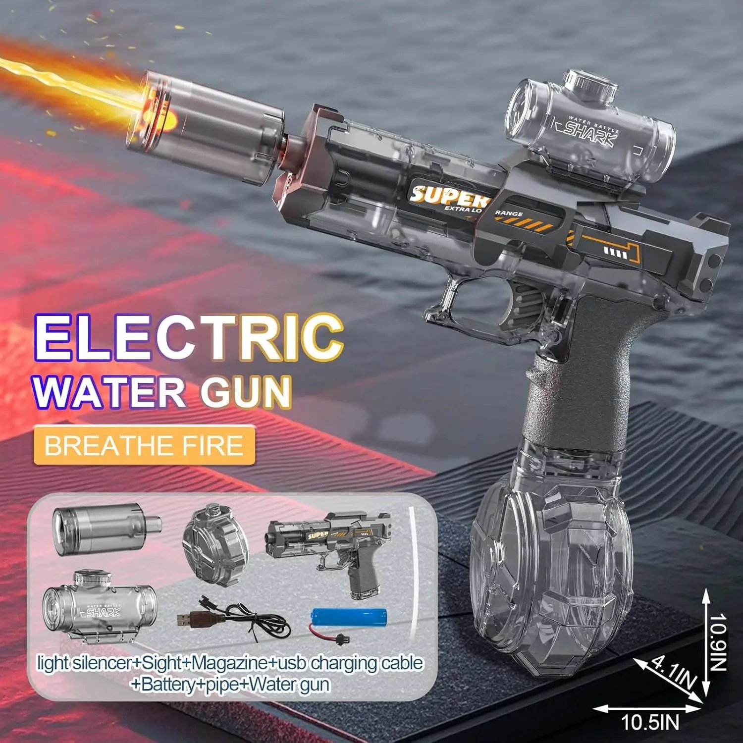 Fully Automatic Electric Water Gun with LED Lights thumbnail 4