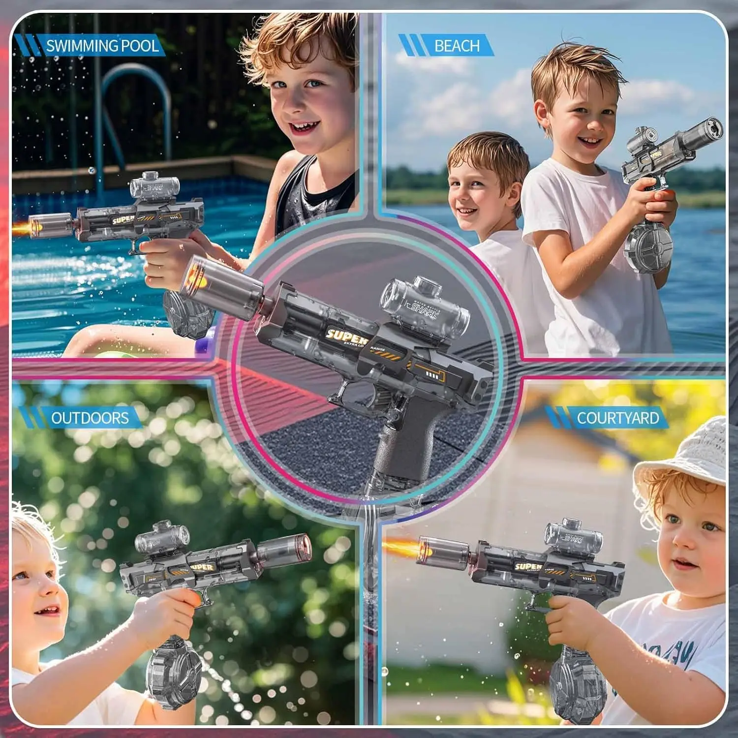 Fully Automatic Electric Water Gun with LED Lights thumbnail 6