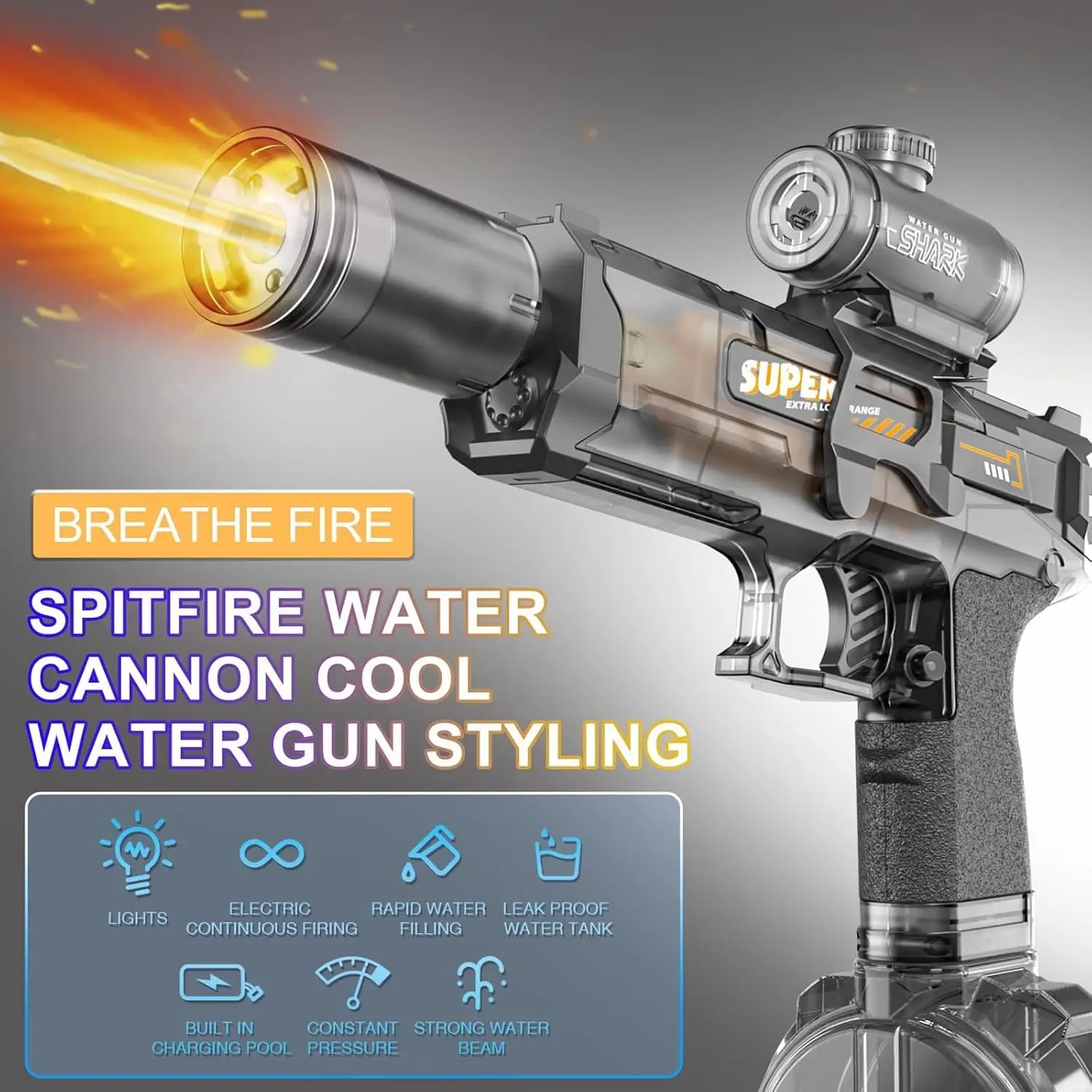 Fully Automatic Electric Water Gun with LED Lights thumbnail 2