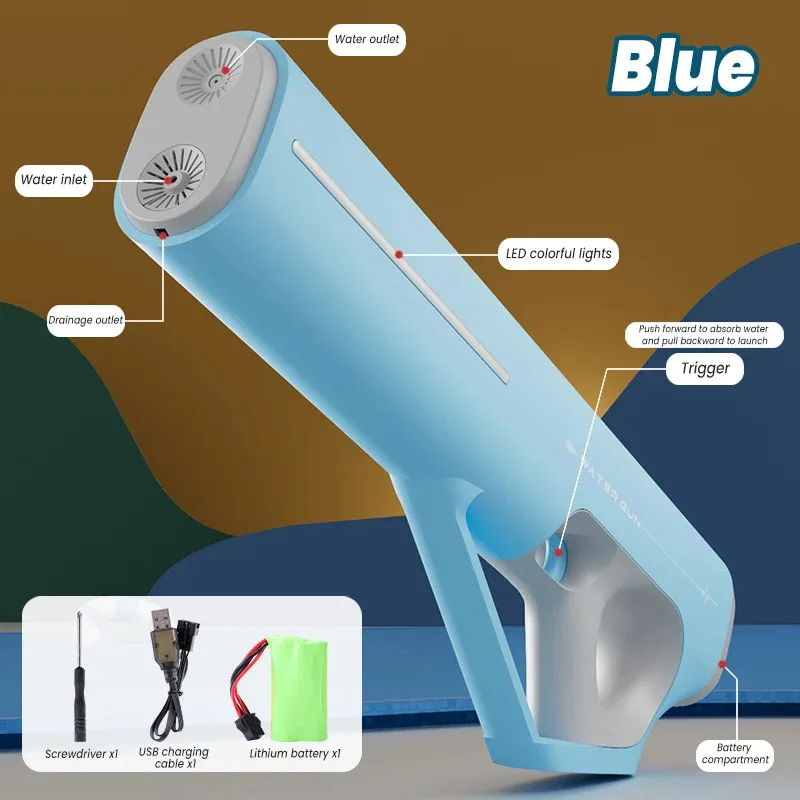 Powerful Automatic Water Gun with LED & Auto Water Absorption thumbnail 8